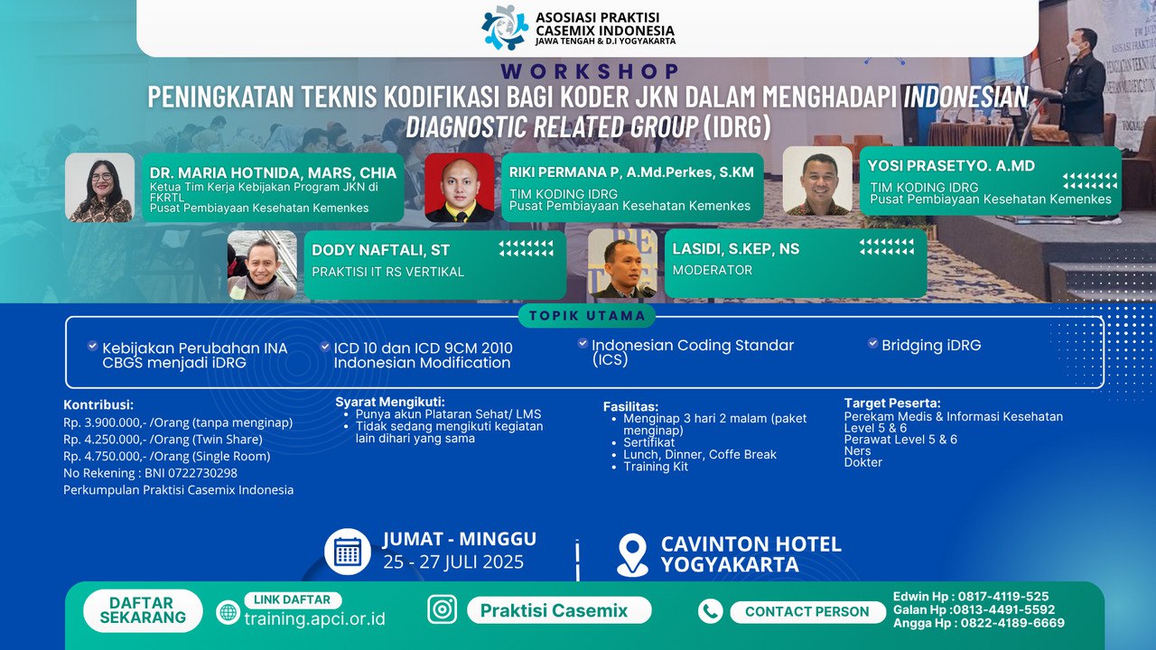 Workshop Peningkatan Teknis Kodifikasi Bagi Koder JKN Menghadapi iDRG